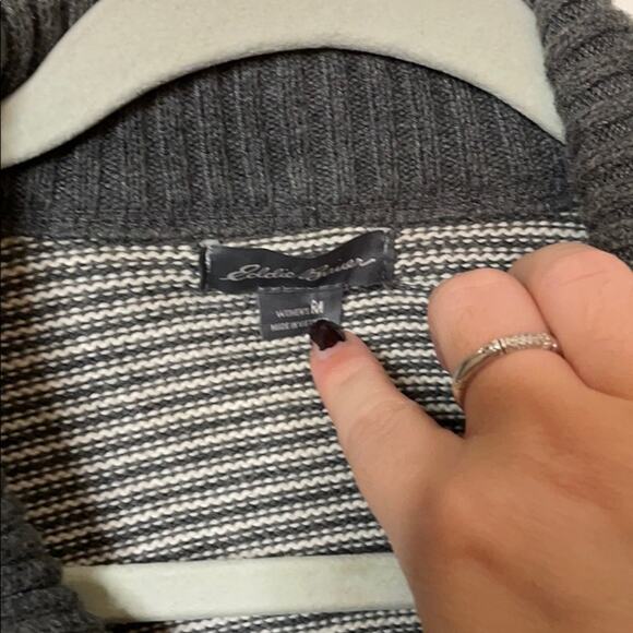 Eddie Bauer striped sweater zip up medium - Picture 6 of 10